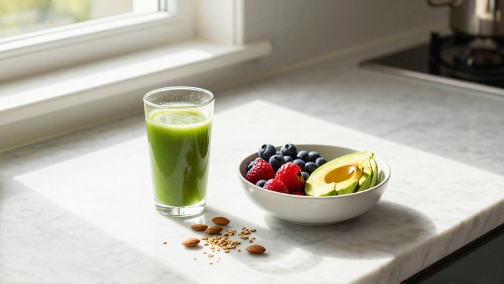 Desayuno saludable con bayas